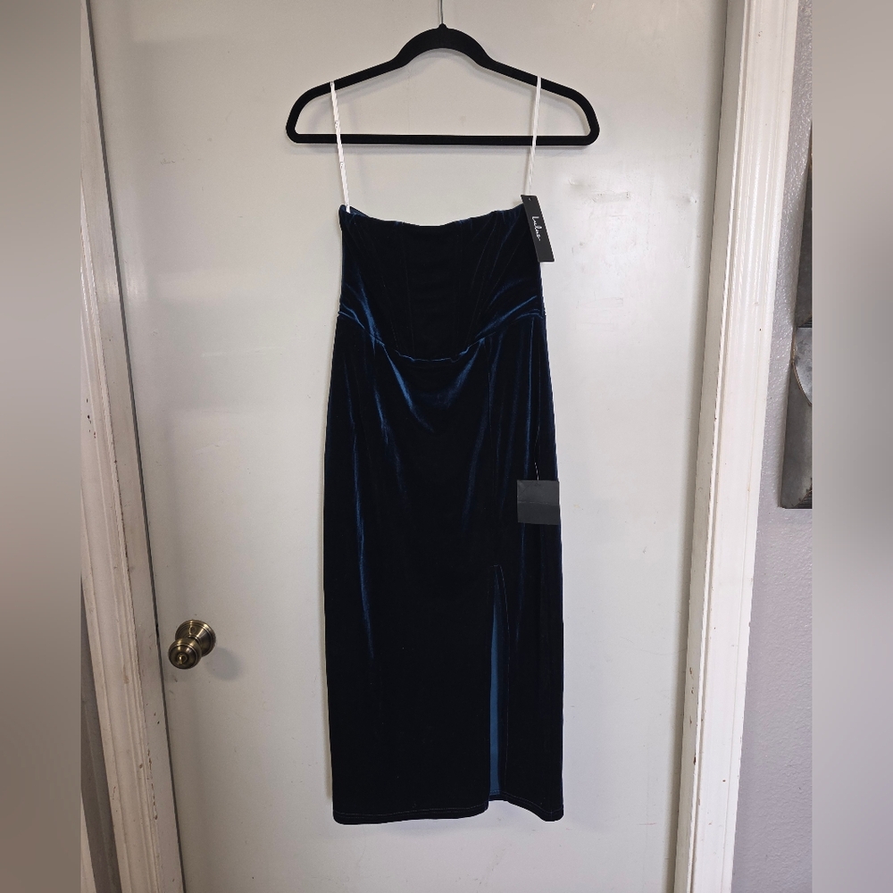 Lulu's Teal Midi Dress